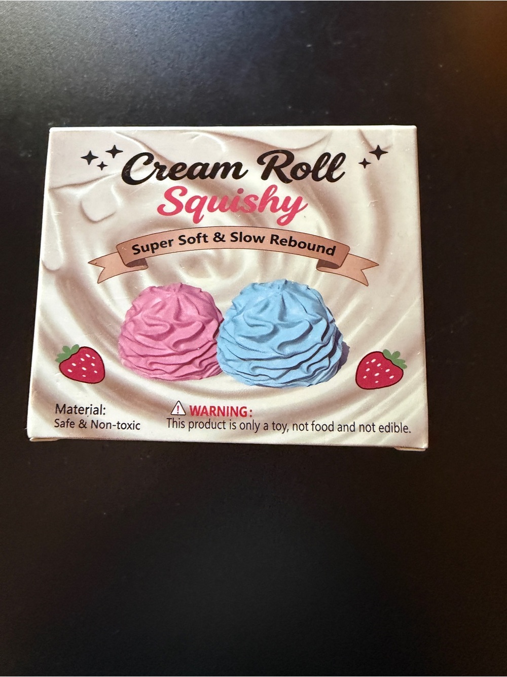 New Squishy Crunchy Cream Roll Tan Squeeze Toy Fidget ASMR Tactile Textured